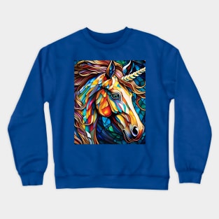 Stained Glass Unicorn Crewneck Sweatshirt